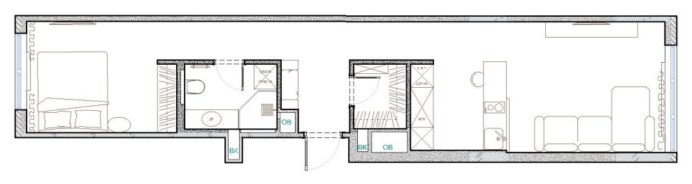 Квартира-вагончик на одного