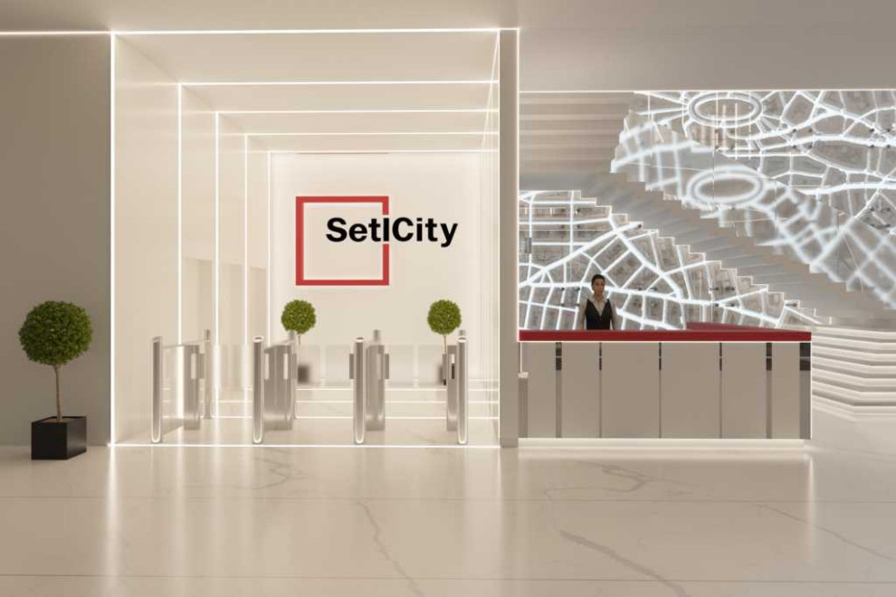 Дизайн входной группы для офиса компании "Setl City"