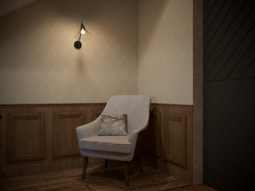 Интерьер мансардного этажа в стиле лофт