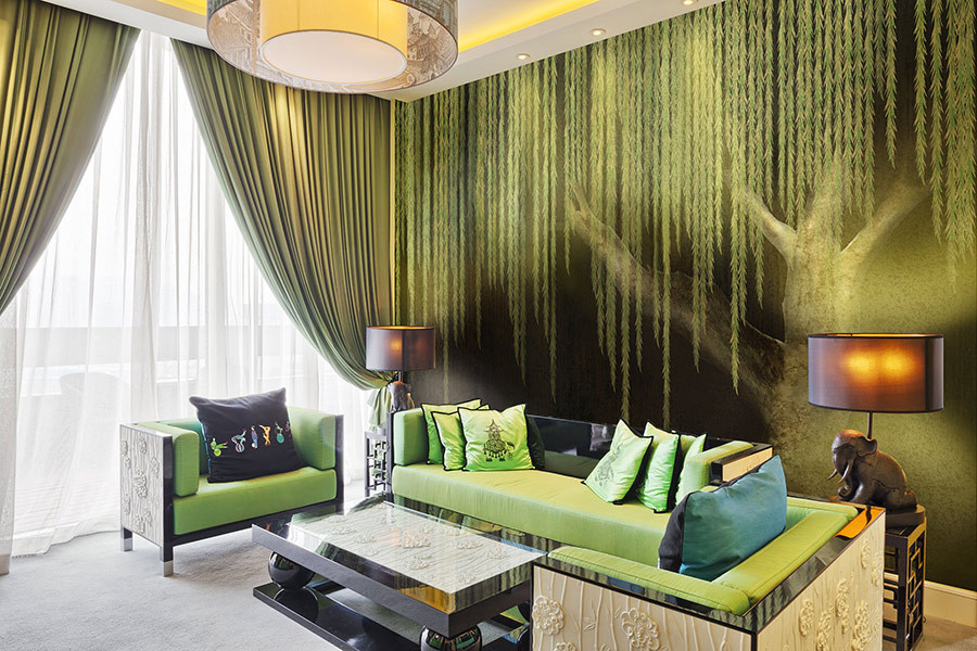 Гостиная с фреской La Stanza из коллекции «Шинуазри»