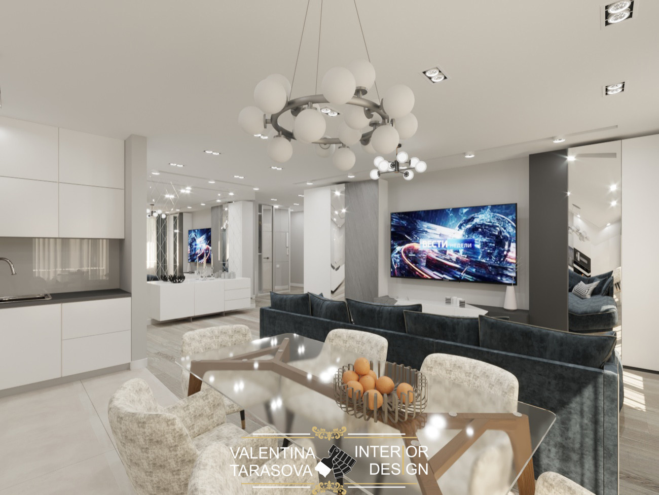 Обложка проекта: 3-хкомнатная квартира