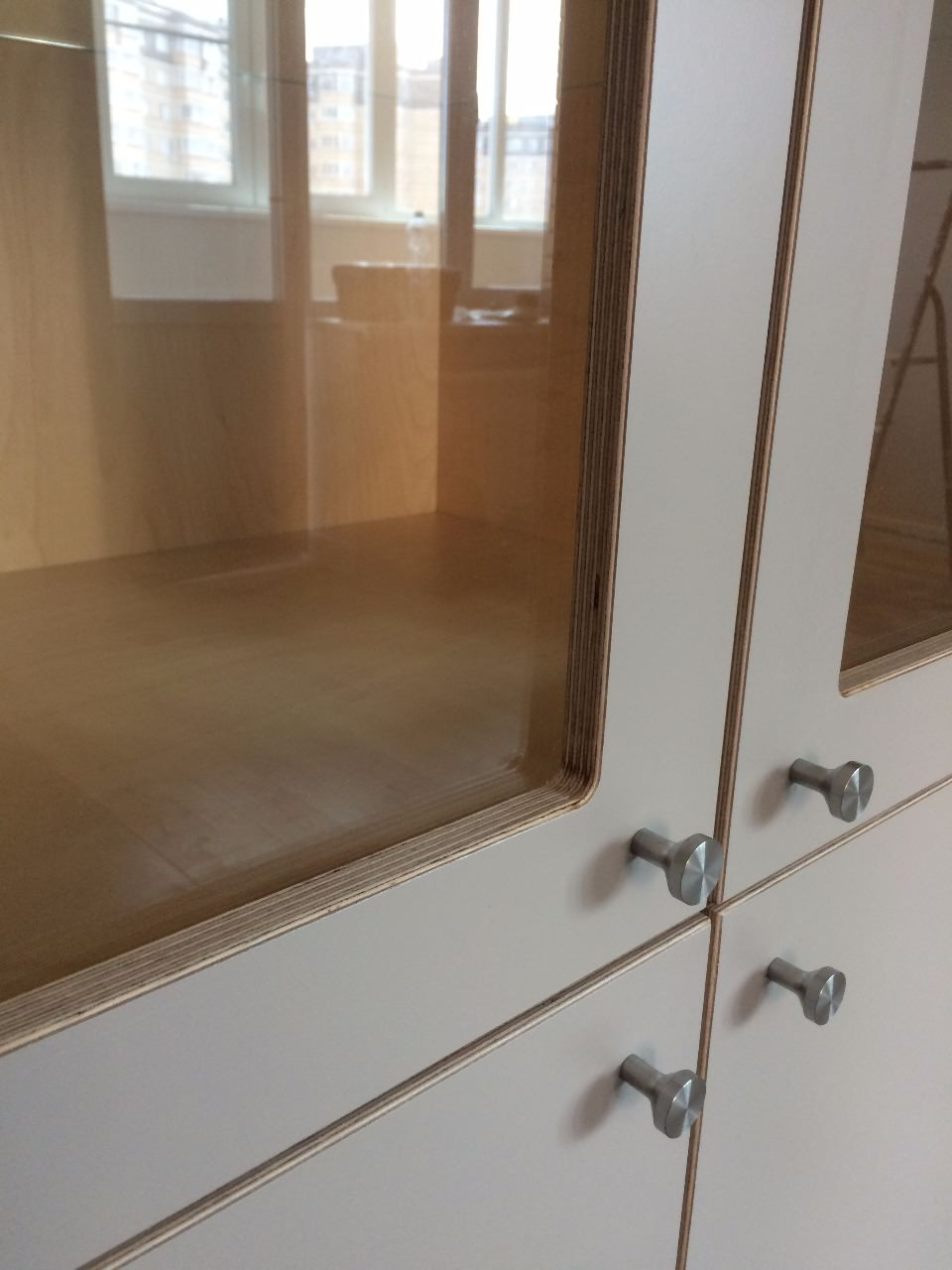 Кухня из фанеры, фасады - фанера с итальянским пластиком Abet Laminati