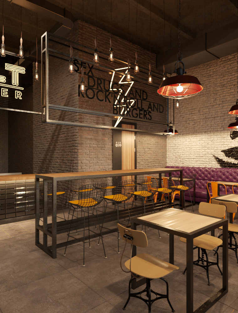 Дизайн проект бургерной "CULT"