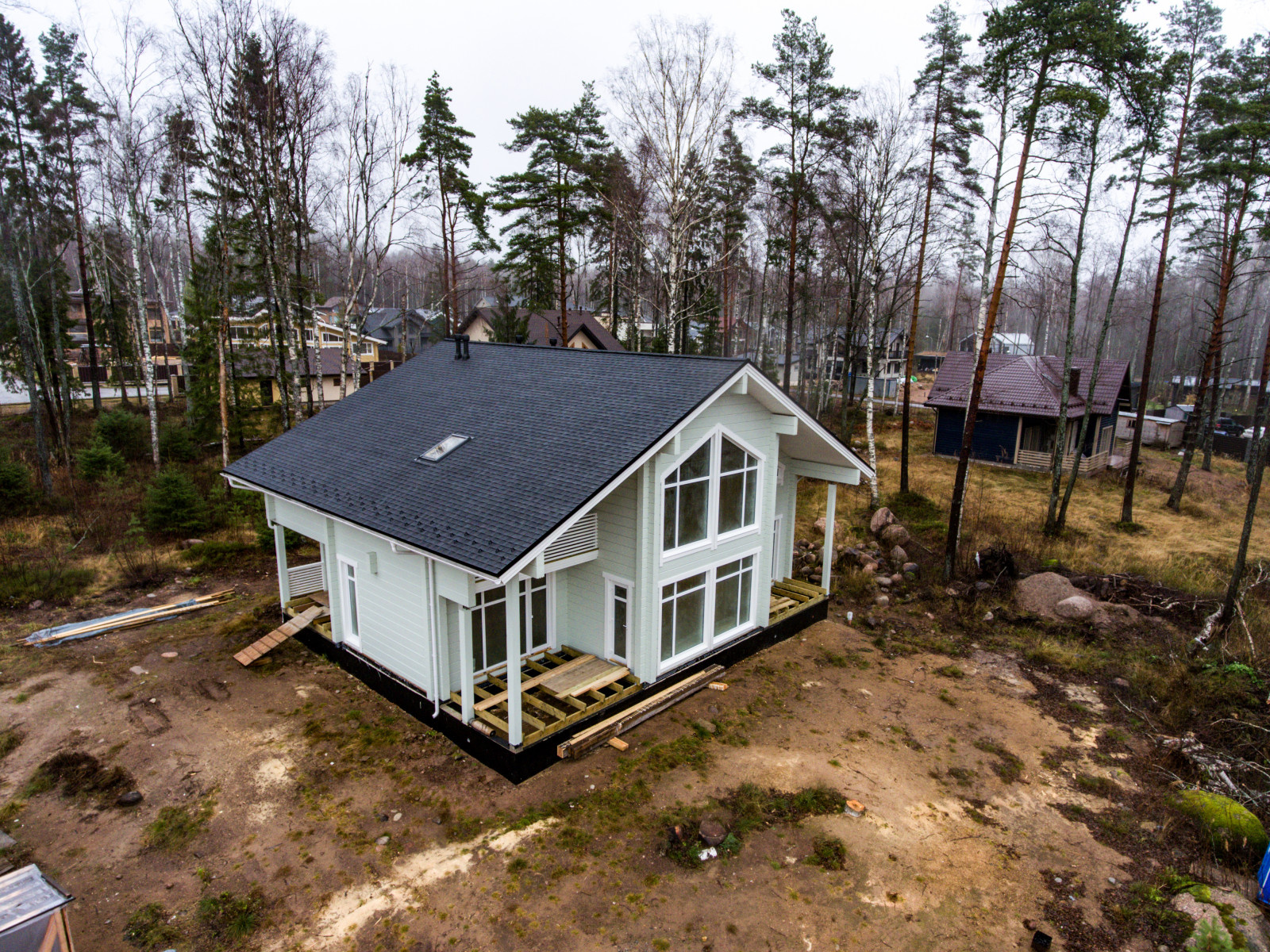 ОБЗОР ПОСТРОЕННОГО ДОМА ИЗ КЛЕЕНОГО БРУСА ПО ПРОЕКТУ ФОРТА 160