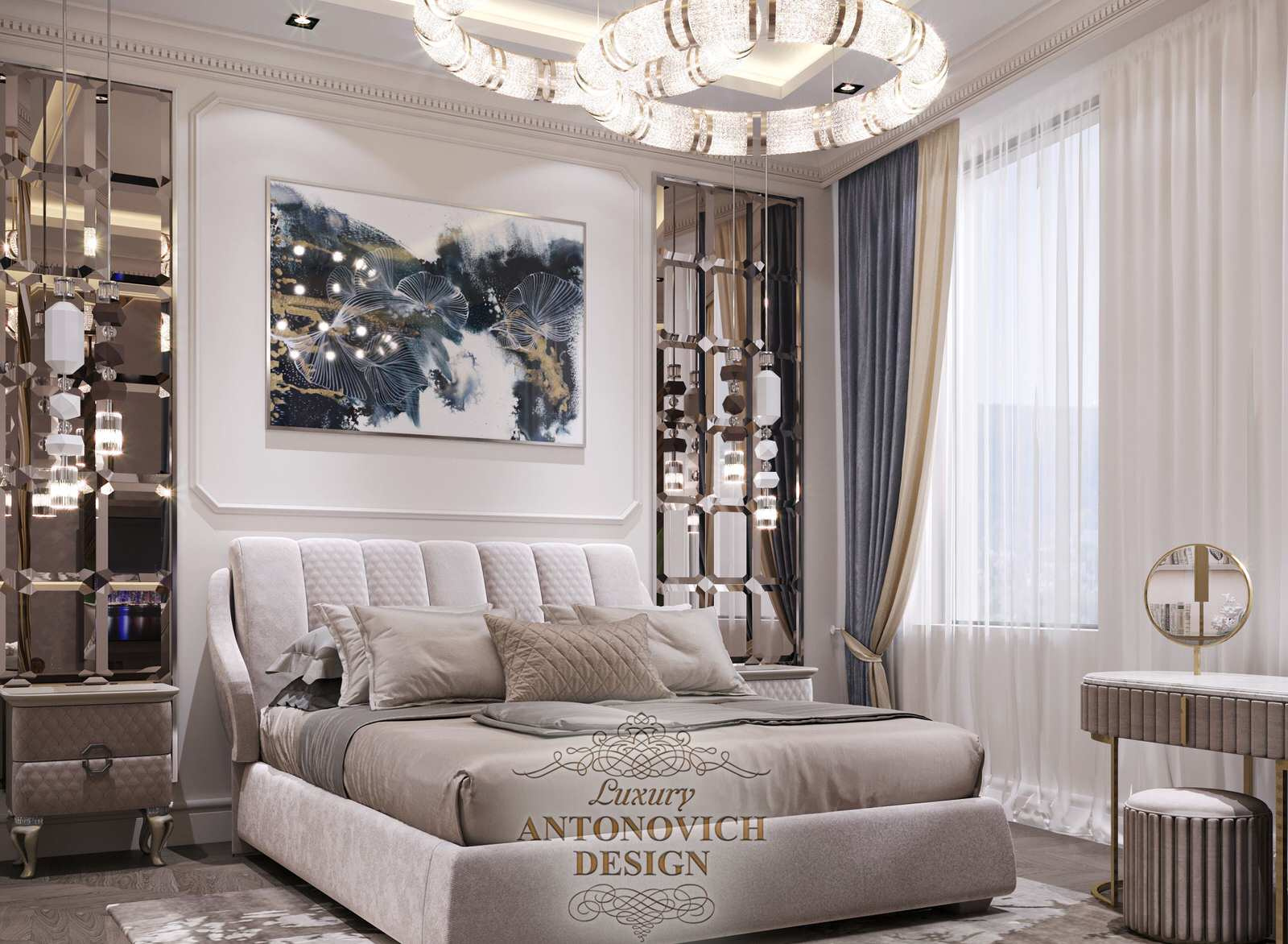 Дизайнерский проект спальни от студии Luxury Antonovich Design