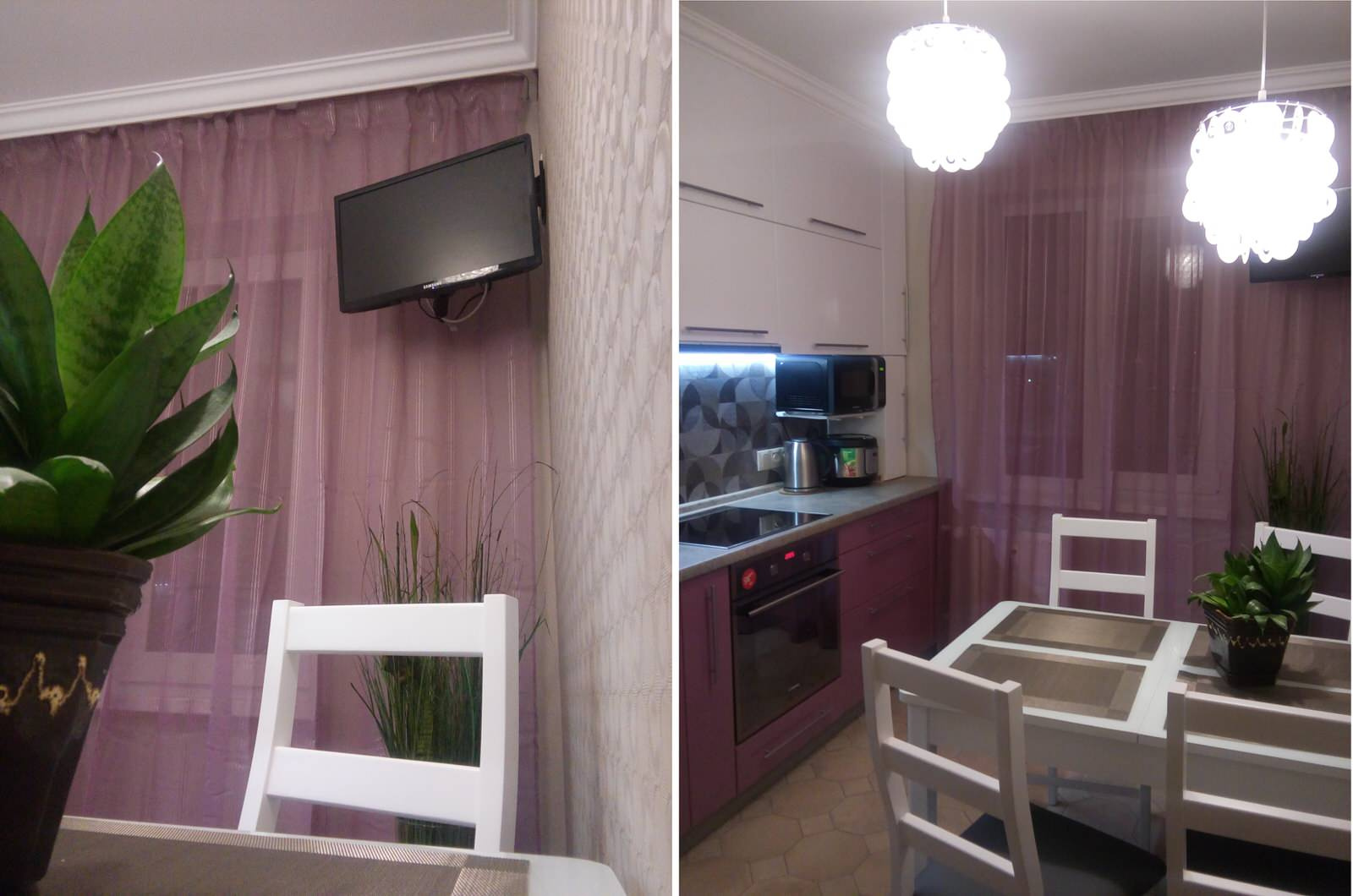 Небольшая кухня в панельной новостройке.