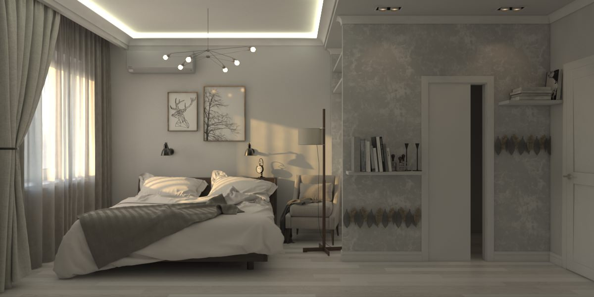 Обложка проекта: Спальная комната "Зимнее утро".