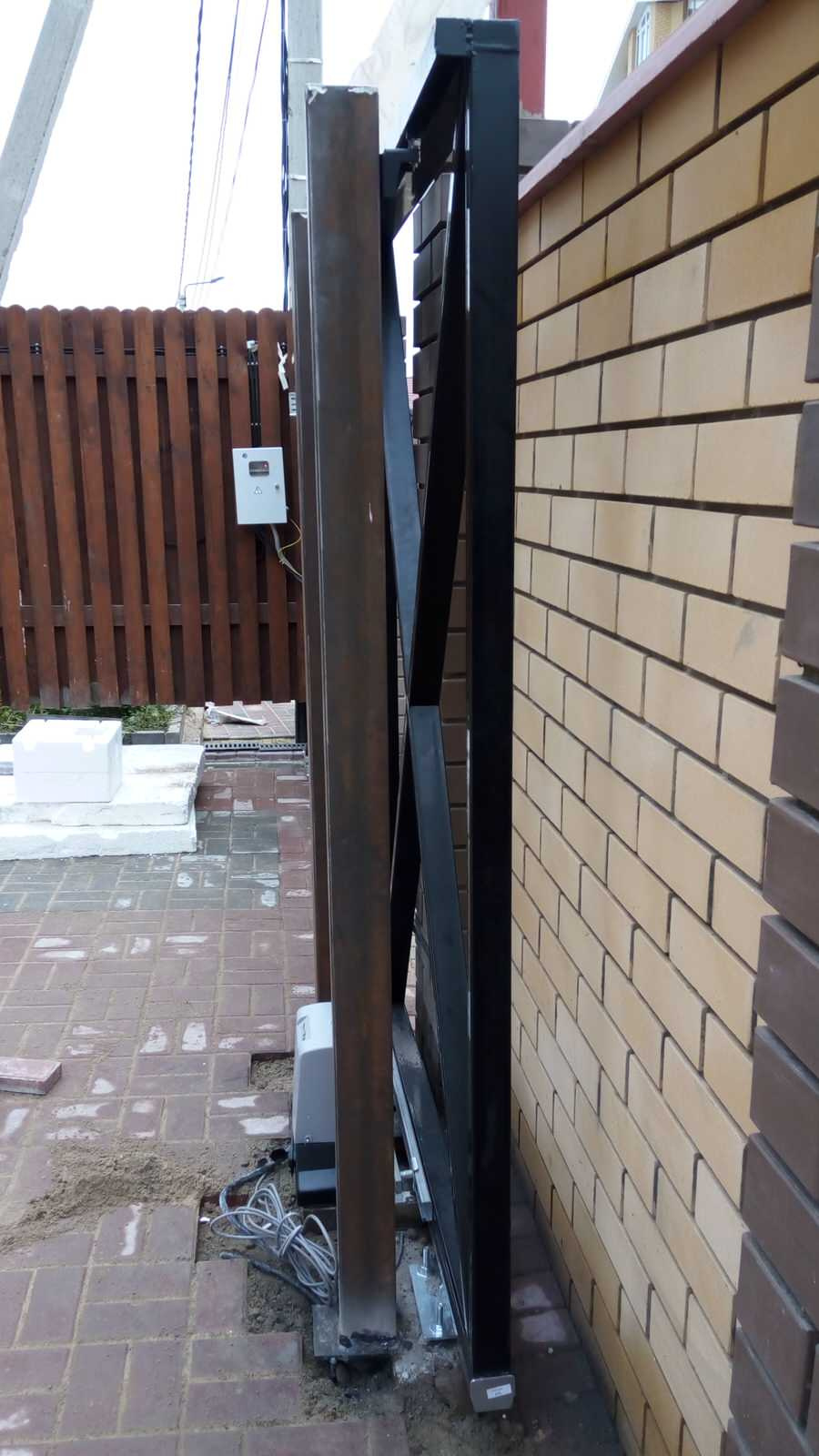 откатные кованые ворота, кованая калитка