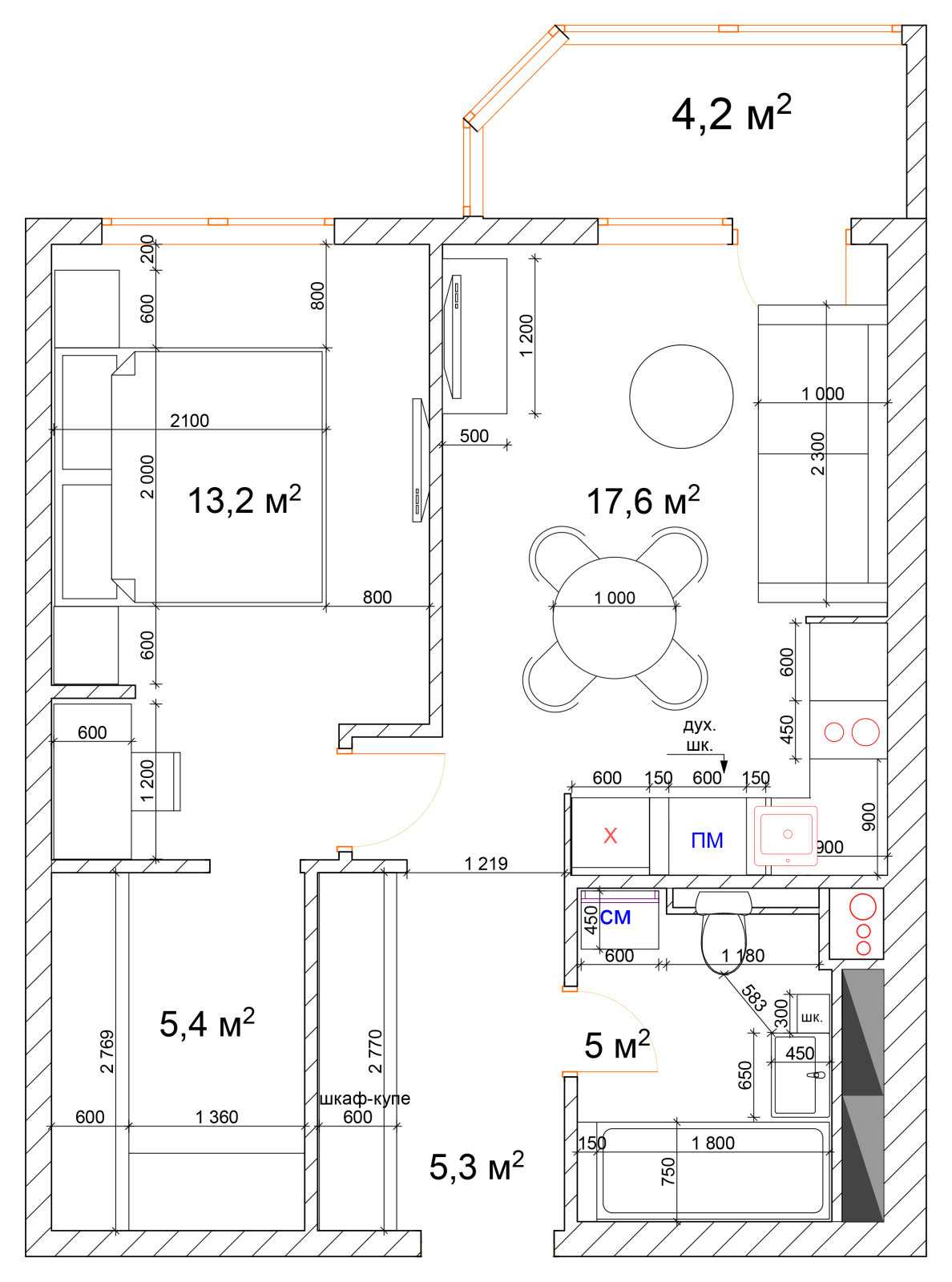 Просторная евродвушка в ЖК Одинбург