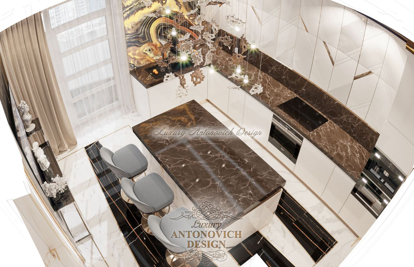 Стильный дизайн квартиры от Luxury Antonovich Design