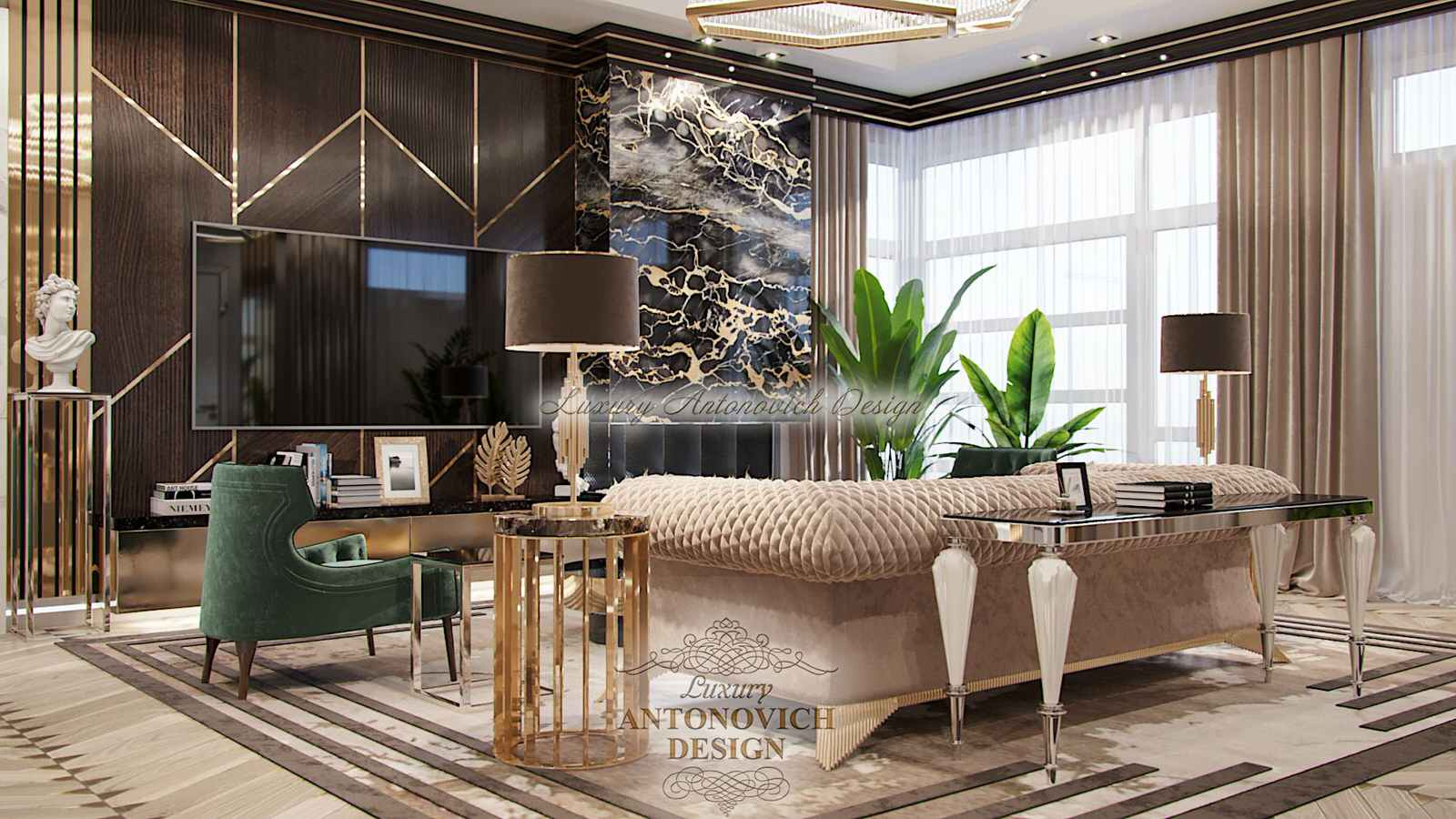 Стильный дизайн квартиры от Luxury Antonovich Design