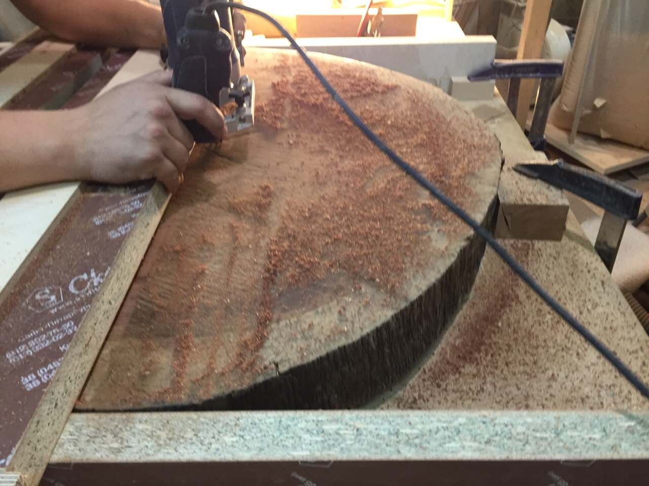 Кофейный стол ИНГЛИЯ, красного дерева бубинга