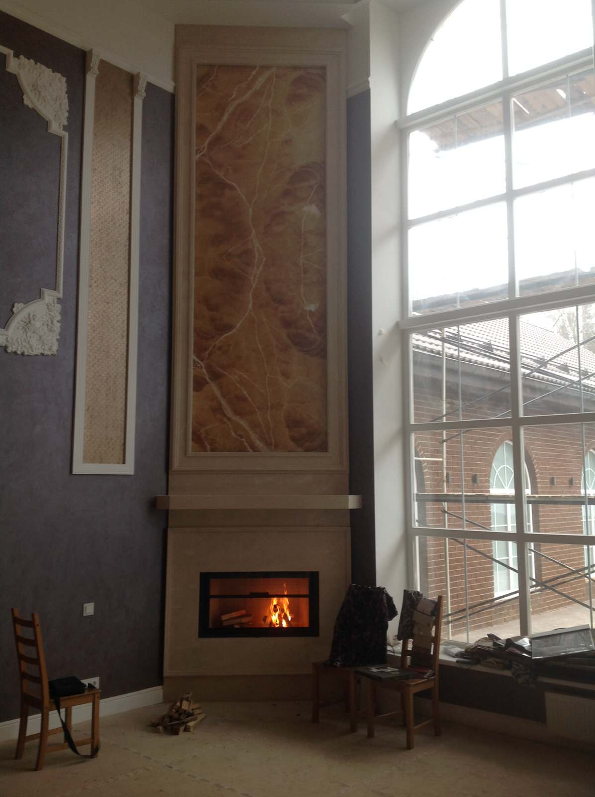 Камины из натурального камня