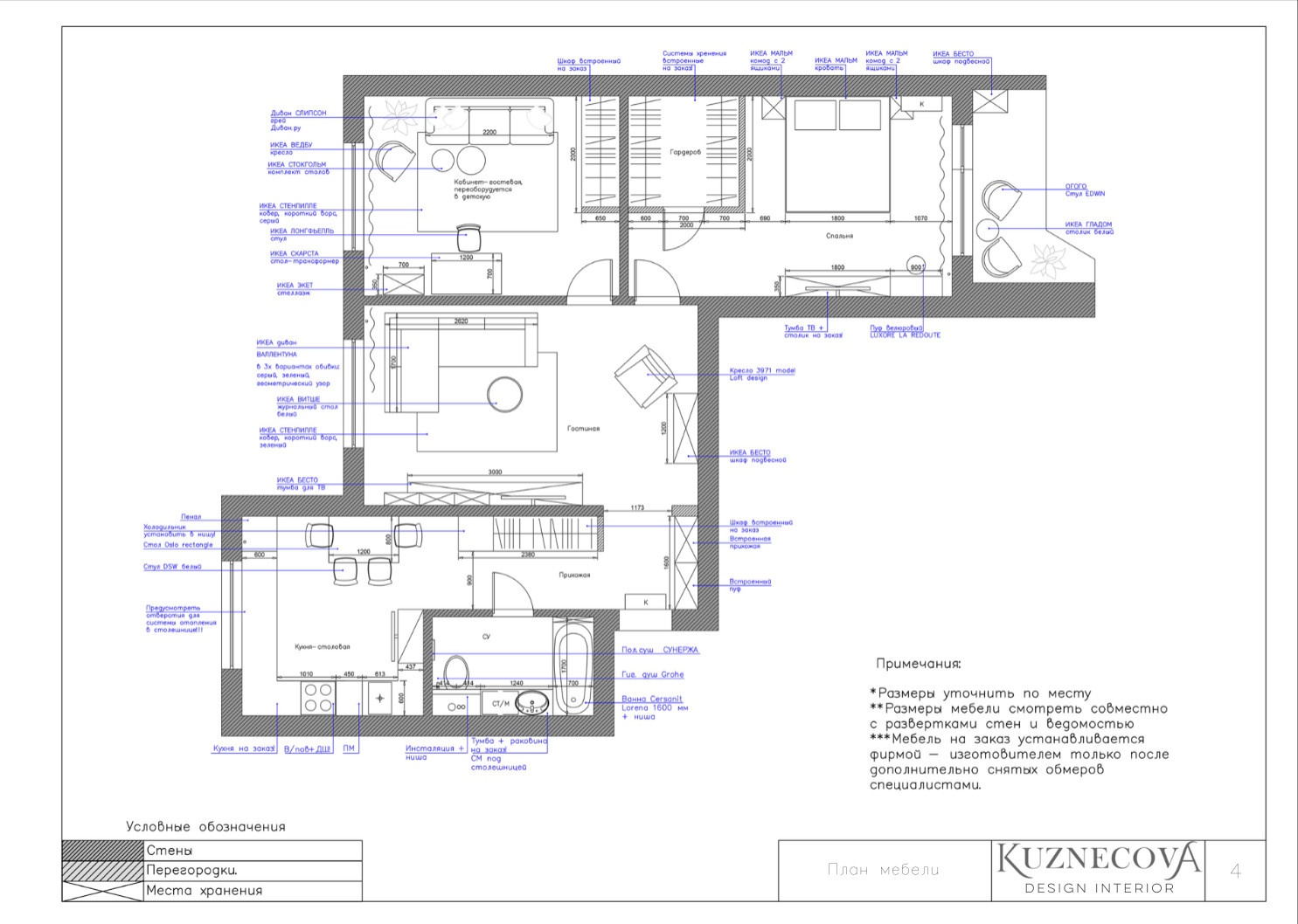Дизайн проект квартиры 80 кв.м.
