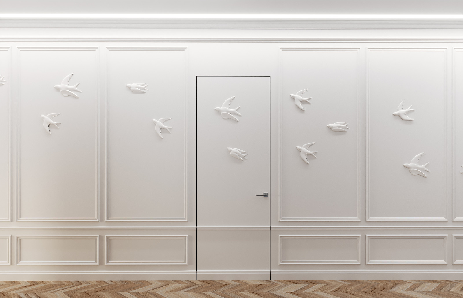 прихожая комната в неоклассике