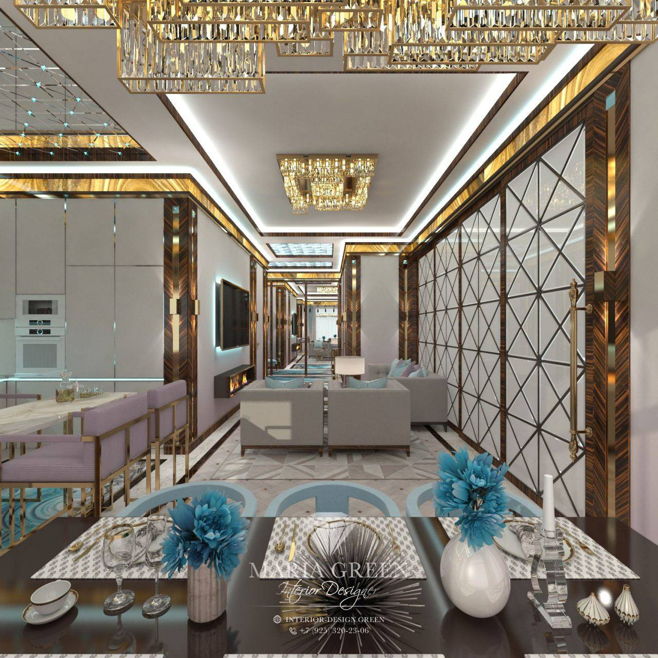 A luxurious, Art Deco-style house in the CV “Azarovo”