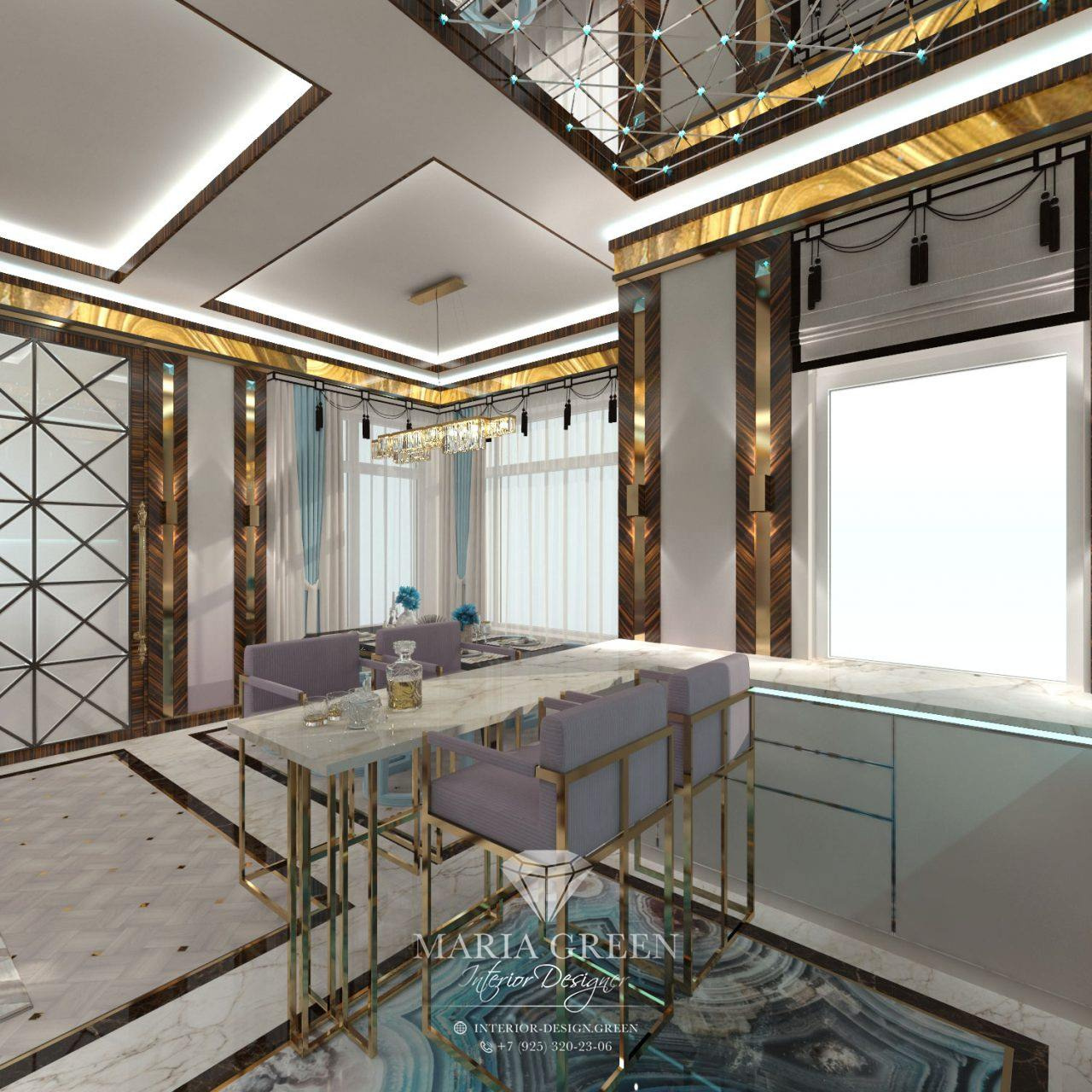 A luxurious, Art Deco-style house in the CV “Azarovo”
