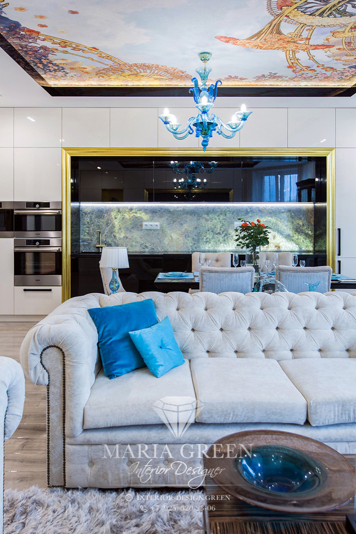 Art deco and modern in a design of the apartment