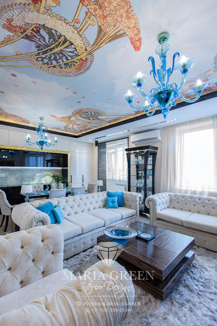 Art deco and modern in a design of the apartment