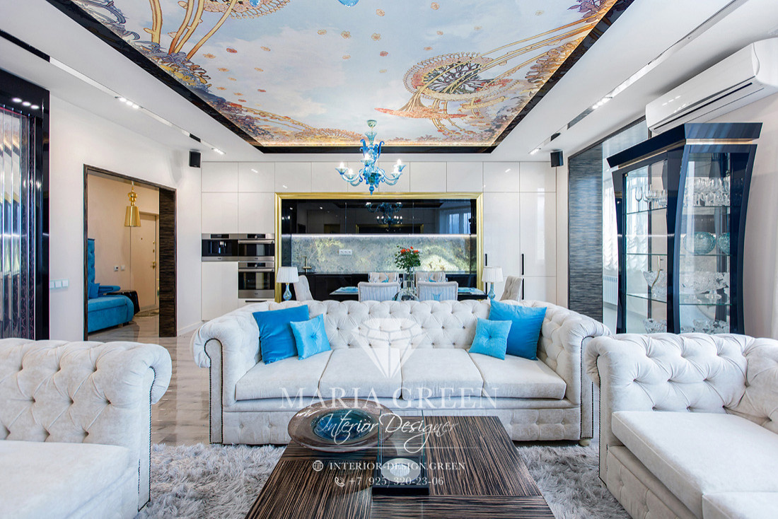 Art deco and modern in a design of the apartment