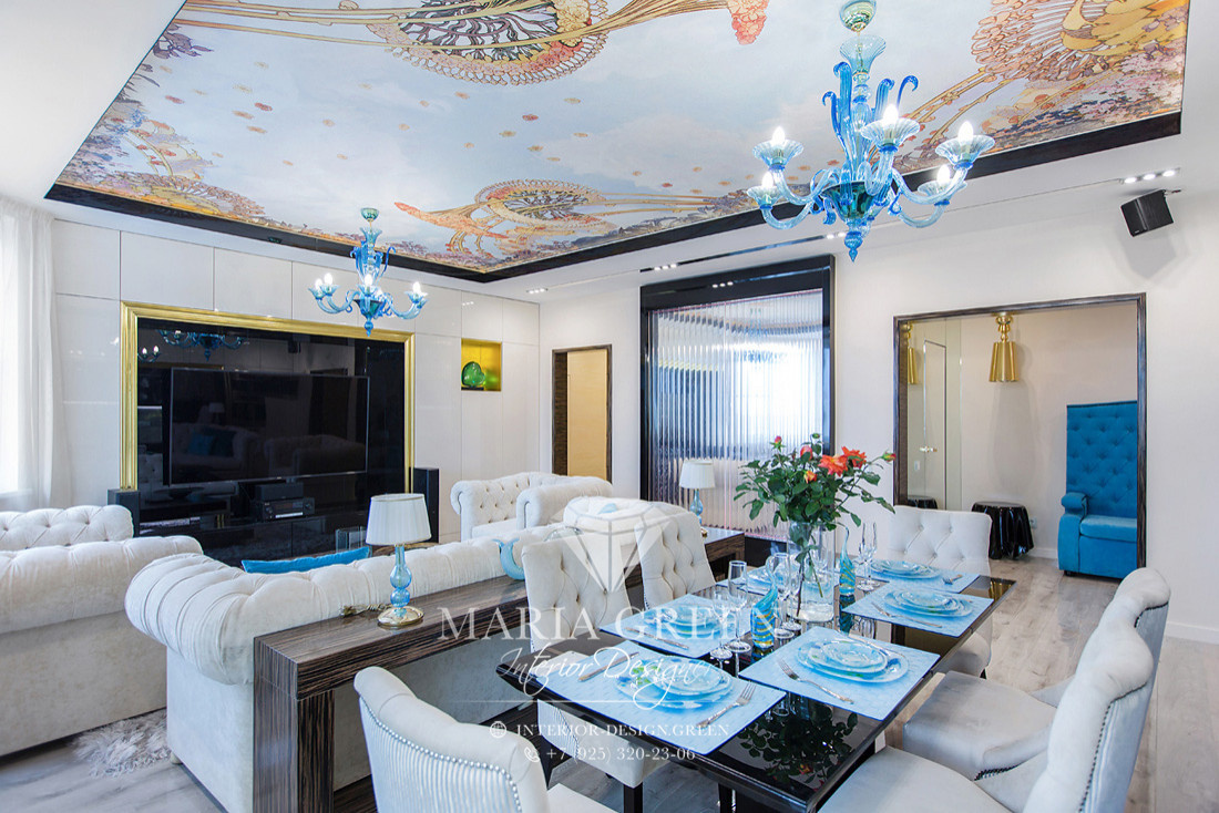 Art deco and modern in a design of the apartment