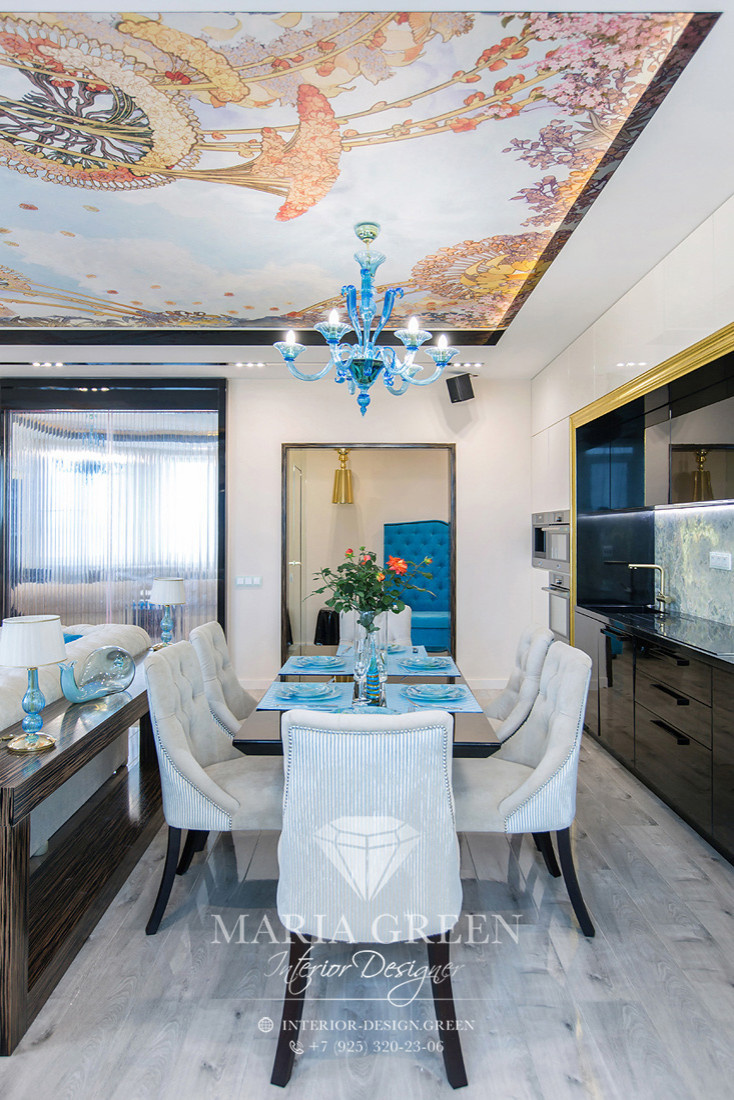 Art deco and modern in a design of the apartment