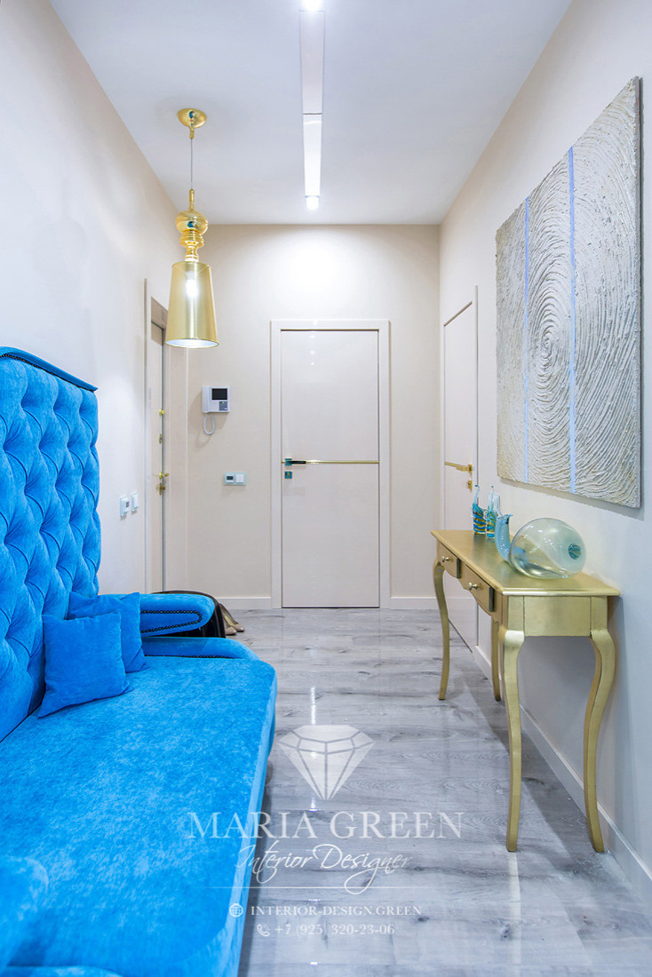 Art deco and modern in a design of the apartment