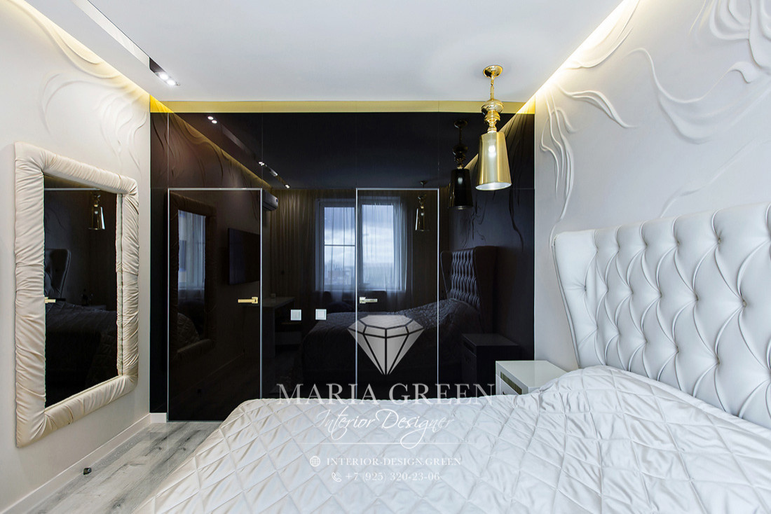 Art deco and modern in a design of the apartment