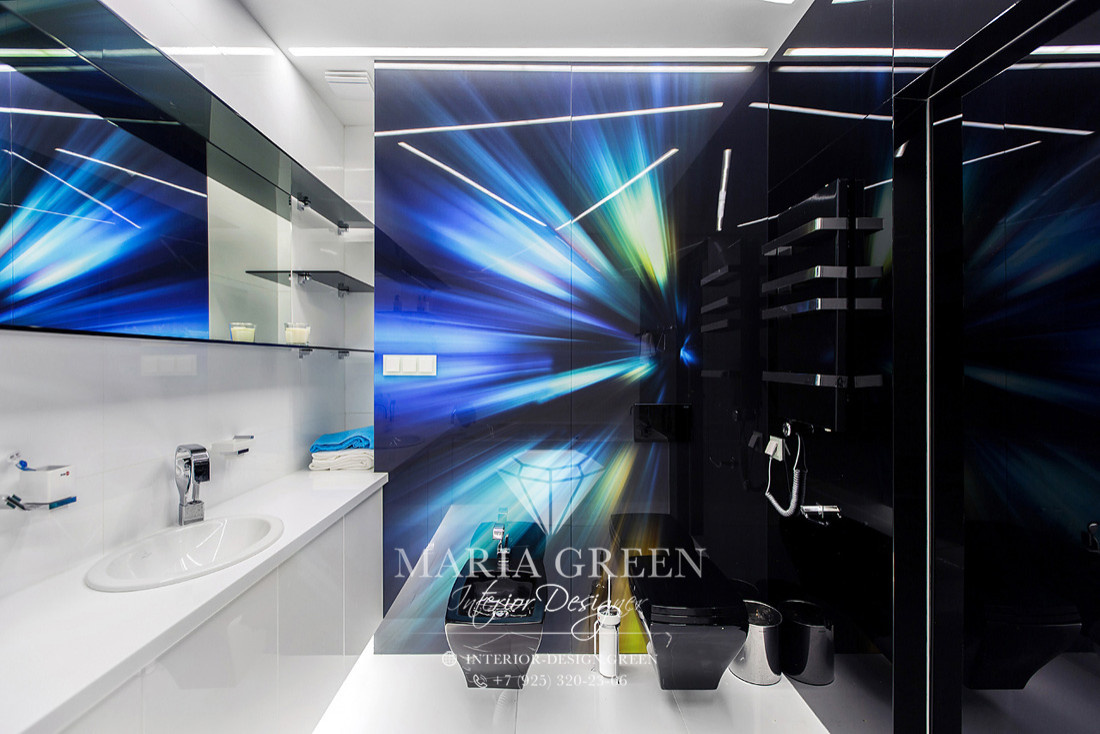 Art deco and modern in a design of the apartment