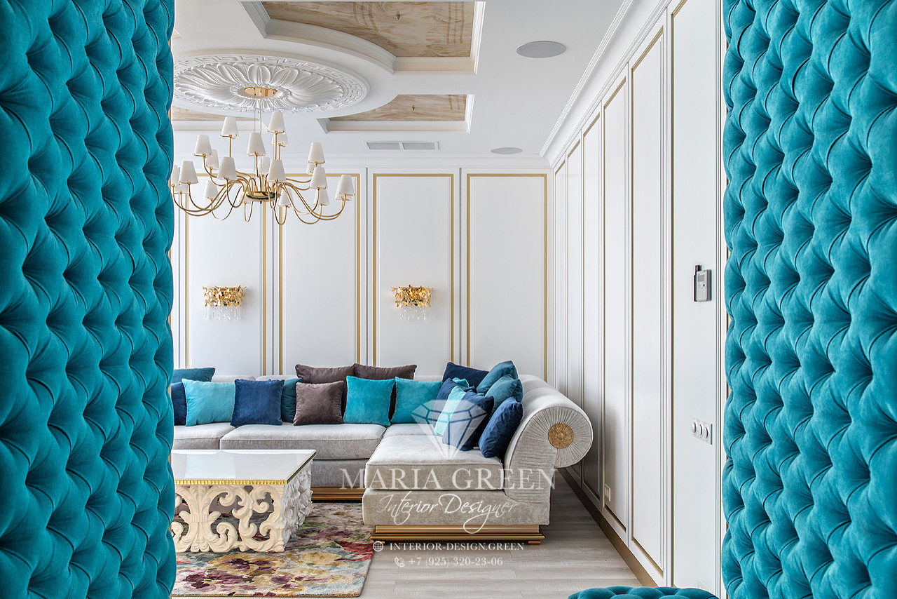 Art Deco and classic style in the interior of the apartment