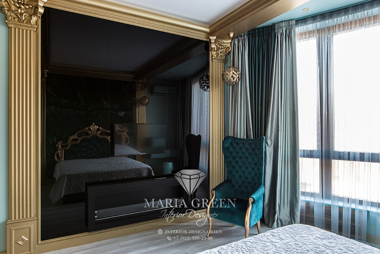 Art Deco and classic style in the interior of the apartment