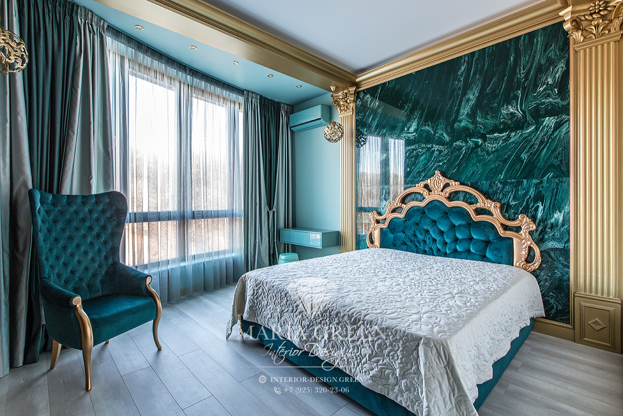 Art Deco and classic style in the interior of the apartment