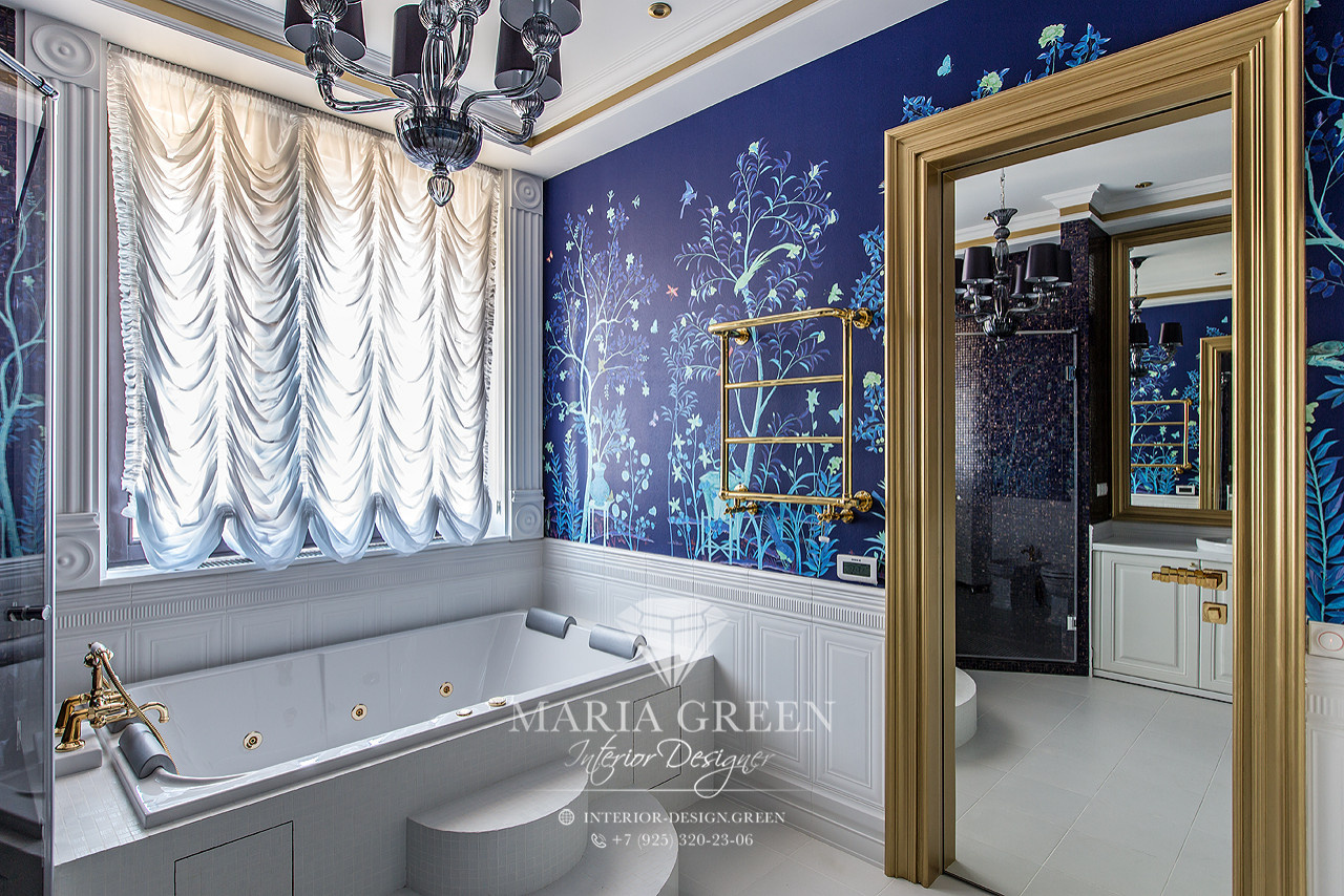 Art Deco and classic style in the interior of the apartment