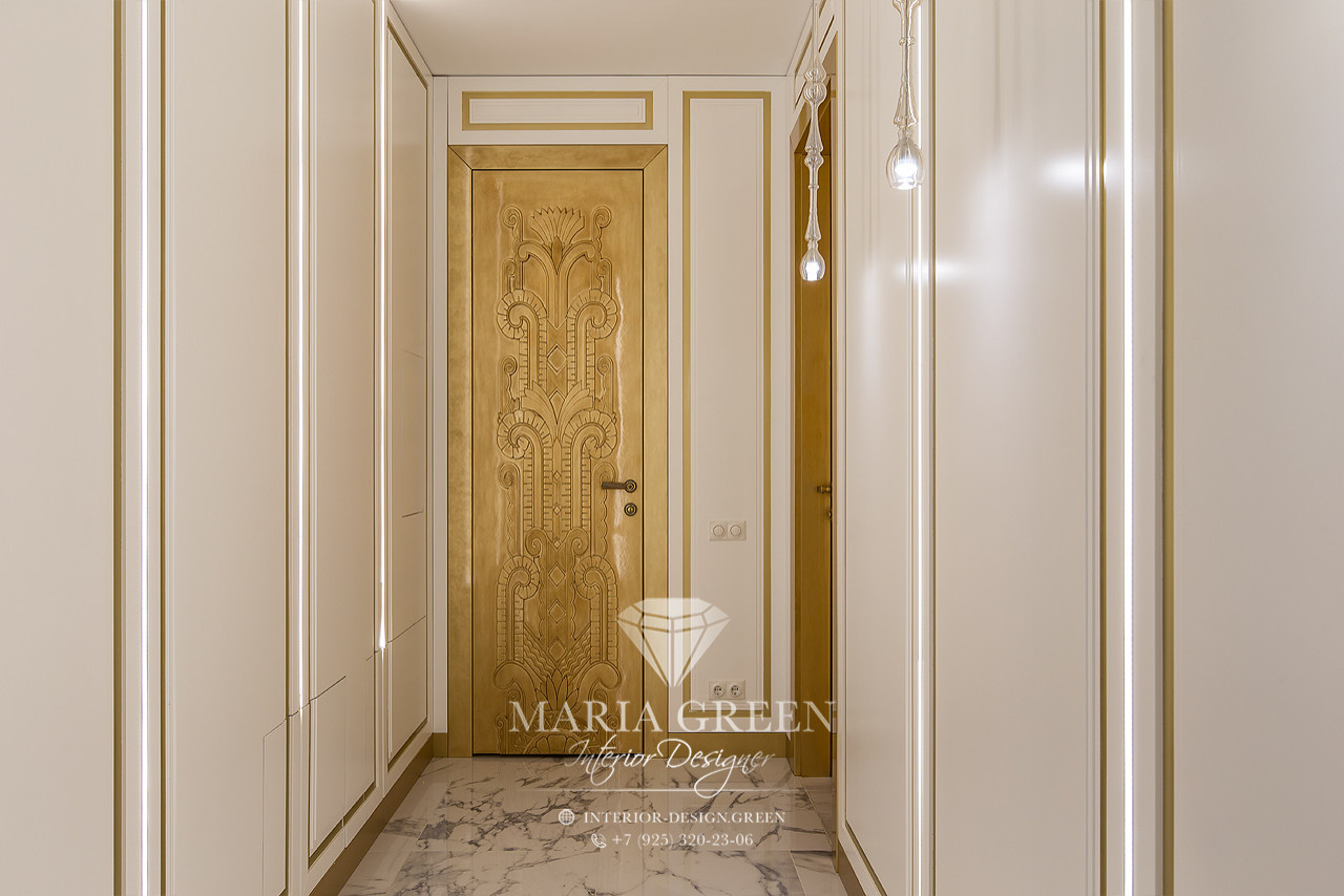 Art Deco and classic style in the interior of the apartment
