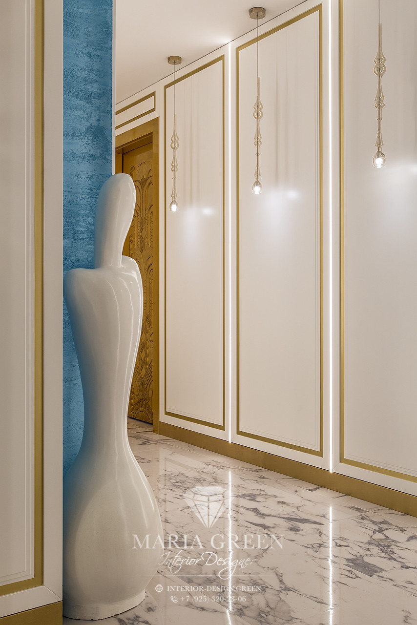 Art Deco and classic style in the interior of the apartment