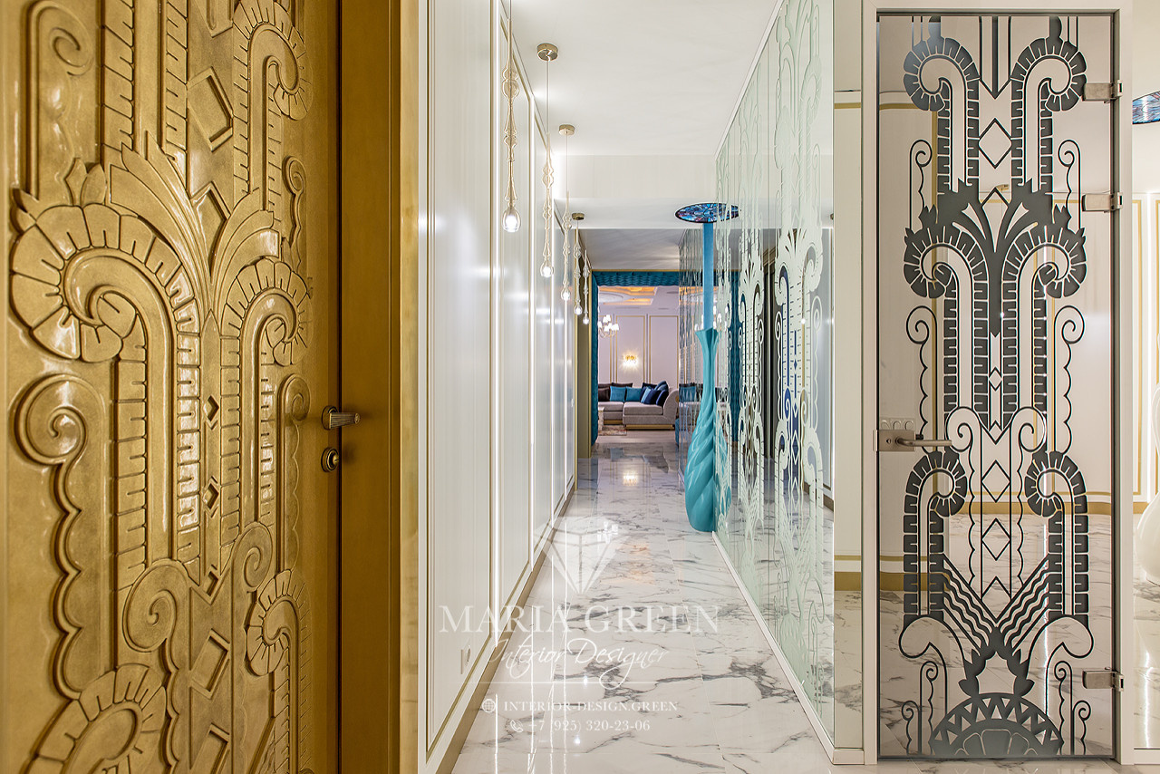 Art Deco and classic style in the interior of the apartment