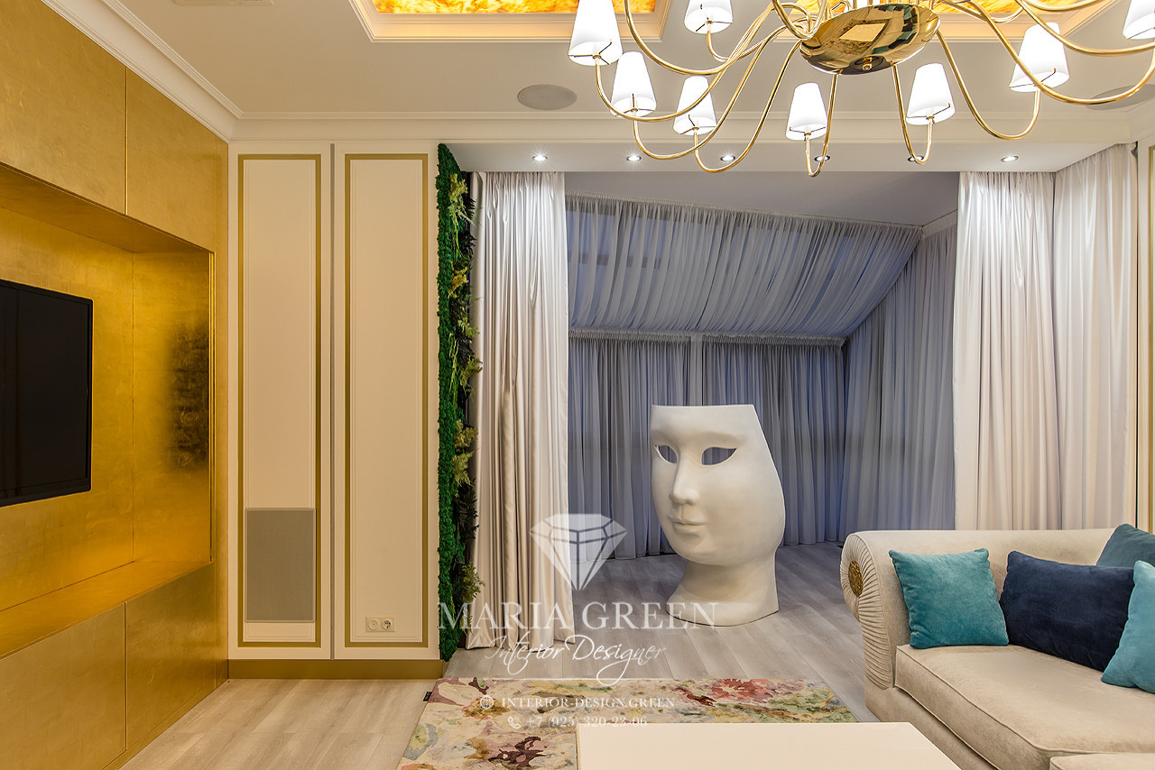 Art Deco and classic style in the interior of the apartment
