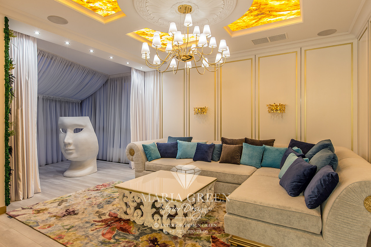 Art Deco and classic style in the interior of the apartment
