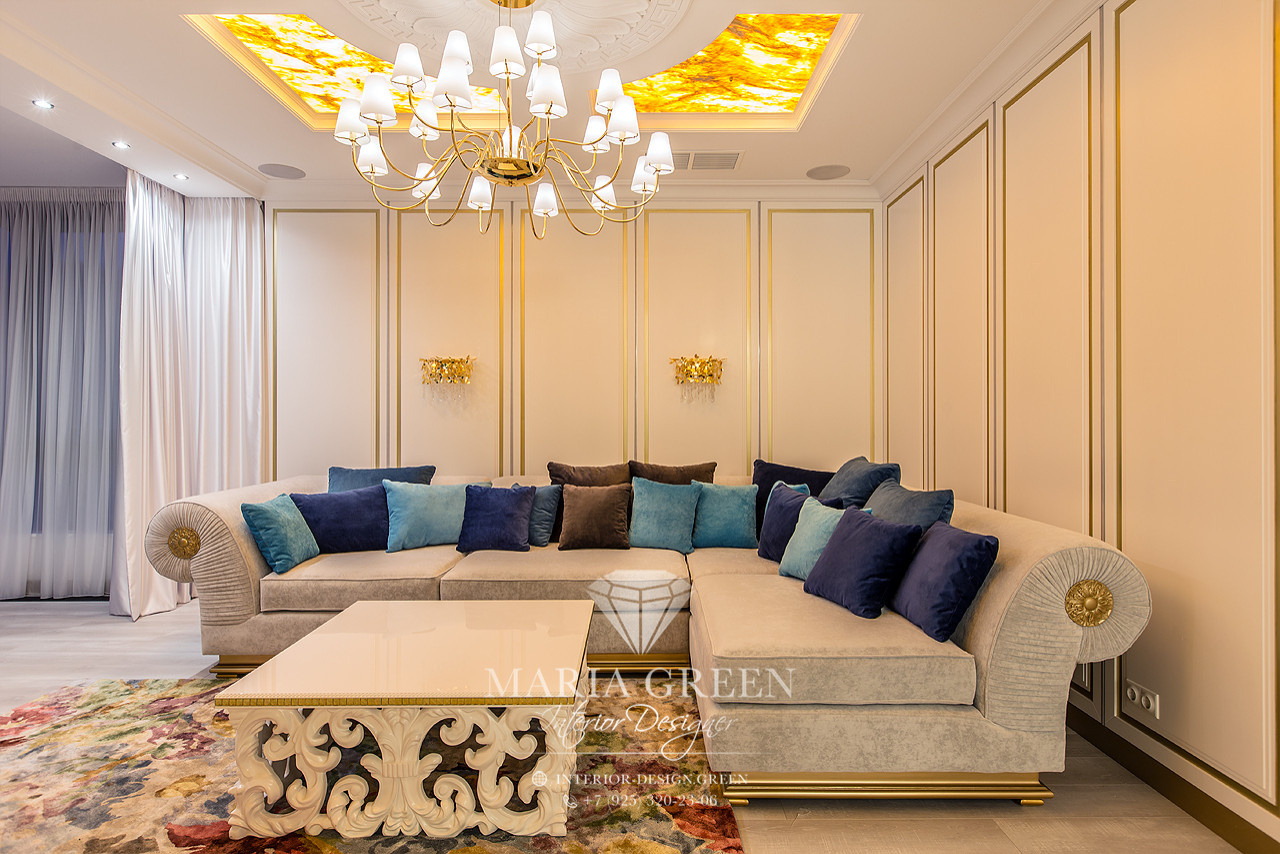 Art Deco and classic style in the interior of the apartment