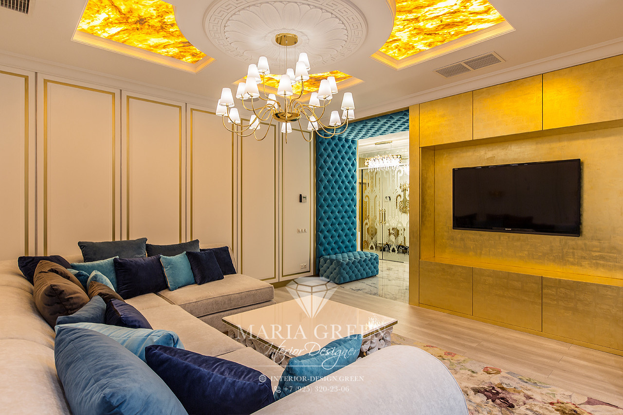 Art Deco and classic style in the interior of the apartment