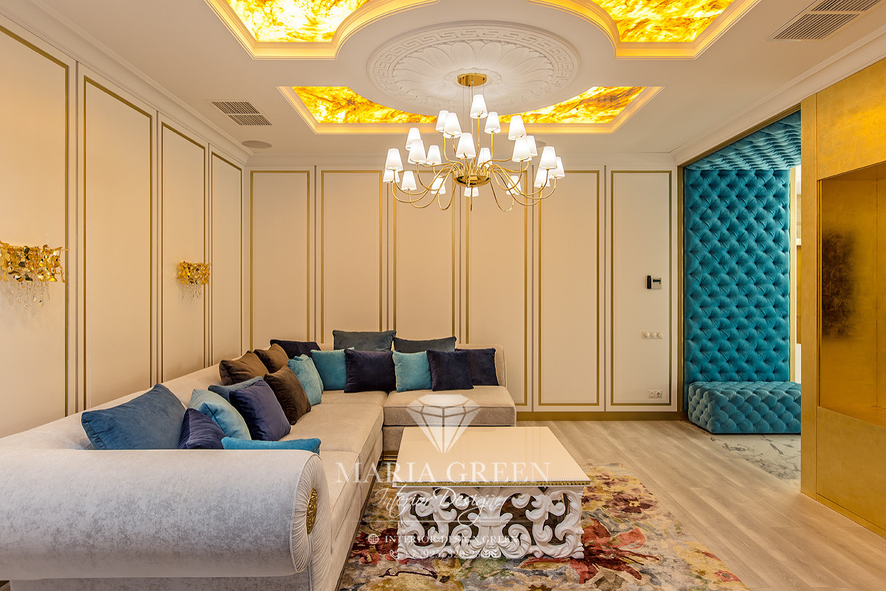 Art Deco and classic style in the interior of the apartment