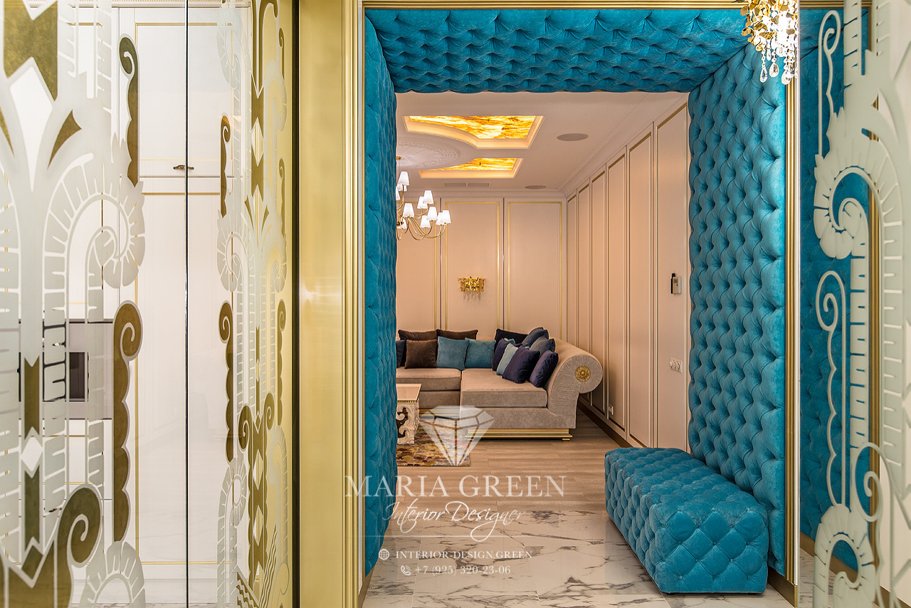 Art Deco and classic style in the interior of the apartment
