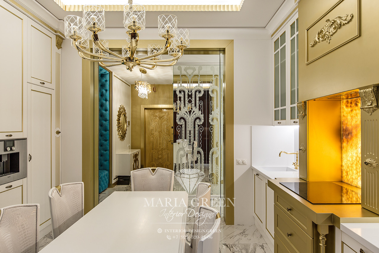 Art Deco and classic style in the interior of the apartment