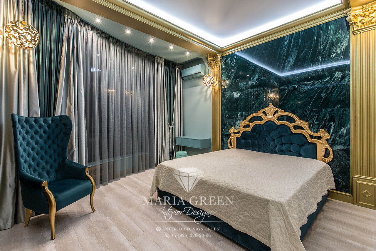 Art Deco and classic style in the interior of the apartment