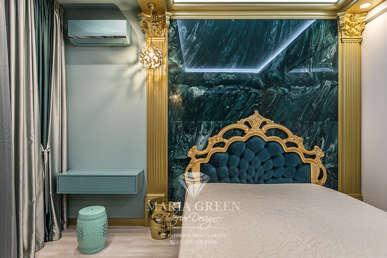 Art Deco and classic style in the interior of the apartment