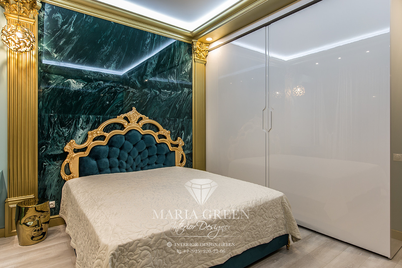 Art Deco and classic style in the interior of the apartment