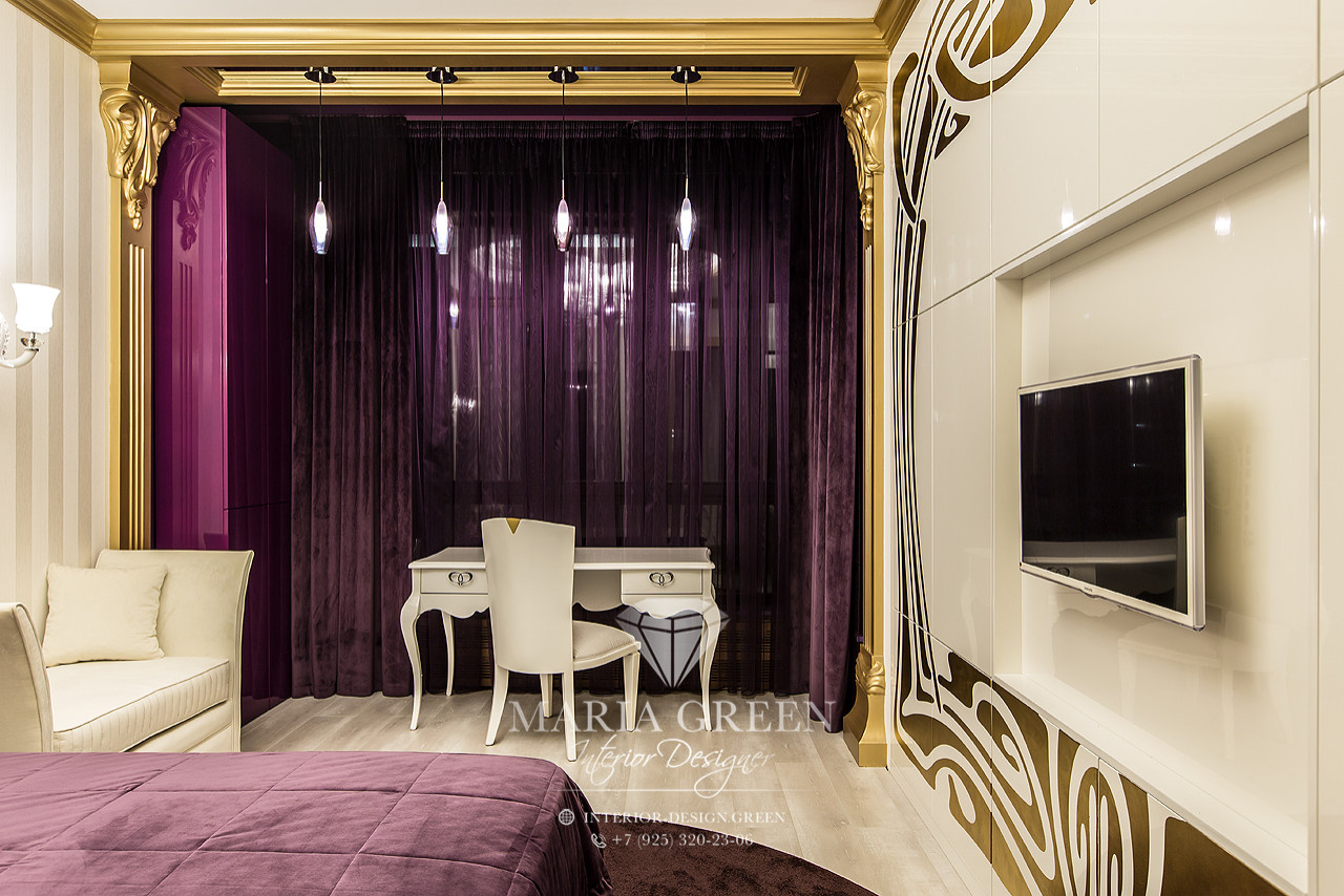Art Deco and classic style in the interior of the apartment