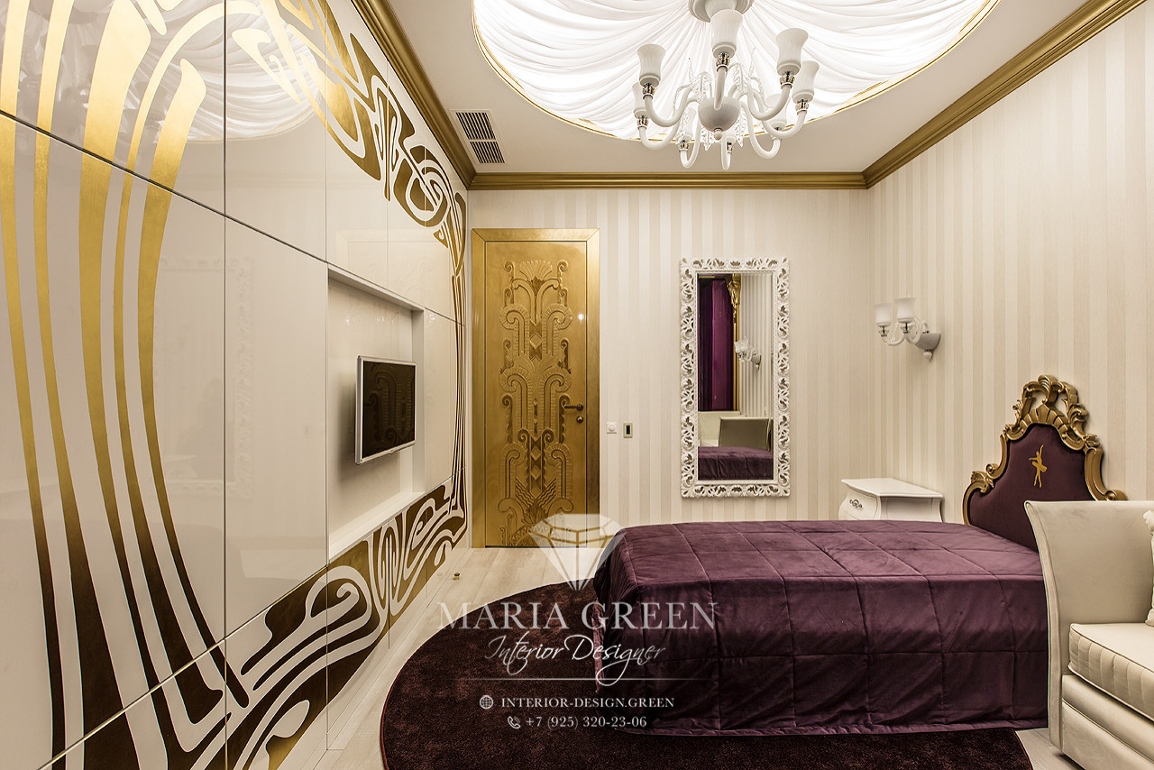 Art Deco and classic style in the interior of the apartment