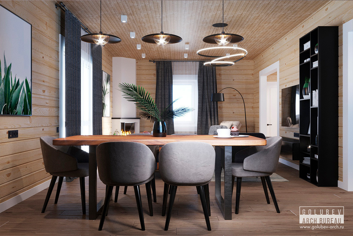 Интерьеры деревянного дома, г. Красноярск, 135 м2