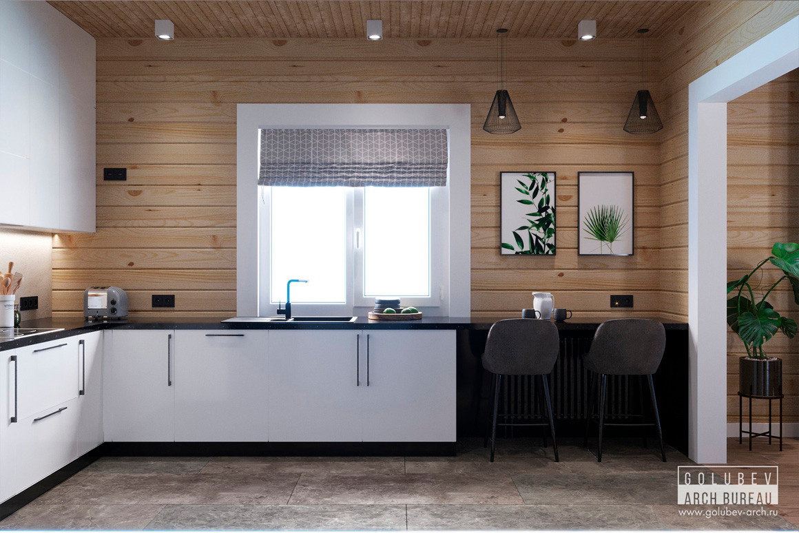 Интерьеры деревянного дома, г. Красноярск, 135 м2